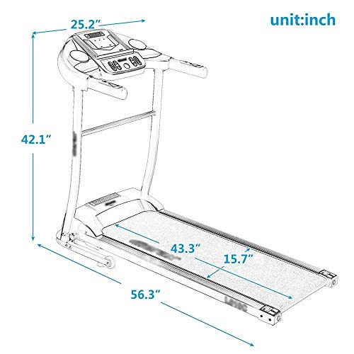 Image of Folding Treadmills Treadmill,Folding Electric Treadmill for Home Use,with LCD Console,Anti-Slip Belt Walking Hine Portable