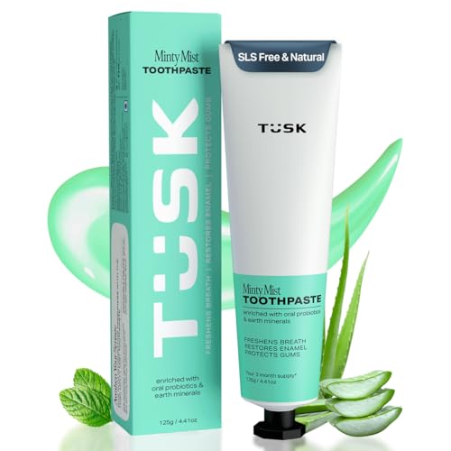 TUSK Natural Probiotic Toothpaste (125g) – Dentist Formulated for...