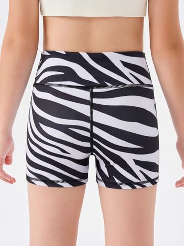 Image of Haloumoning Girls Athletic Shorts Kids High Waisted Yoga Dance Biker Shorts Comfy Gymnastics Shorts 5-14Y