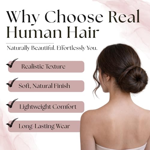 Image of Hair Bun for Women-100% Natural Real Human Hair Extension | Clutcher Hair bun for Women and Hairs Volumizer Easy-To-Wear Hair's Clutcher for Women-Trendy Look (Brown)