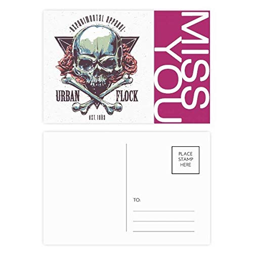 Carte postale indien urbain skeleton DIYthinker lot de 20
