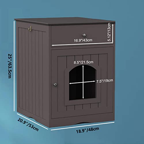 Feer Kitty Litter End Table ， Secret Litter Boxes For Cats Cat House Cat Litter Box Hider ， For Indoor Cats Large #TOP2