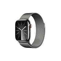 Apple Watch Series 9 GPS + Cellular 41mm Smartwatch con cassa in acciaio inossidabile color grafite...