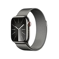 Apple Watch Series 9 GPS + Cellular 41mm Smartwatch con cassa in acciaio inossidabile color grafite...