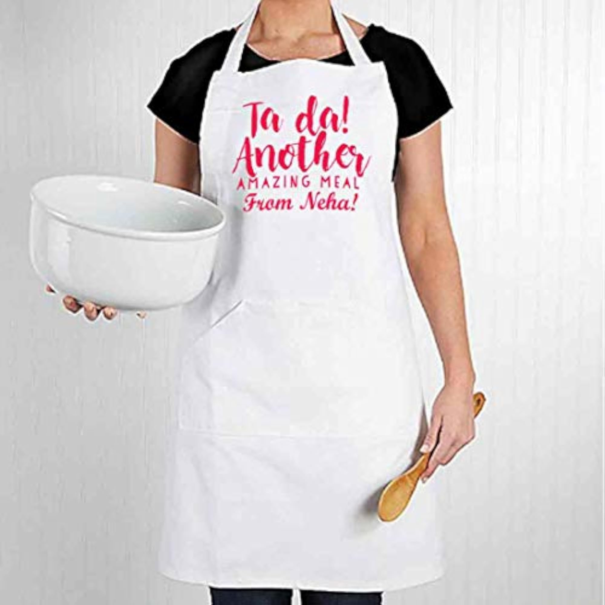 Personalised Kitchen Apron with Name, Custom Gift for Cooking