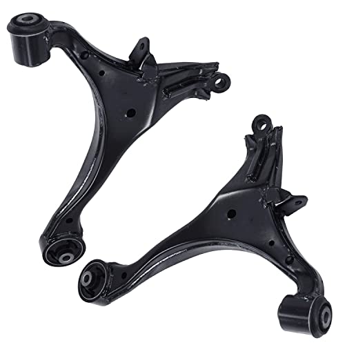 Image of Detroit Axle - Front 8pc Suspension Kit for Acura 01-05 EL Honda Civic, 2 Lower Control Arms 2 Lower Ball Joints 2 Outer Tie Rods 2 Sway Bars 2001 2002 2003 2004 2005 Replacement