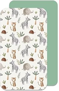 Lovely Hippo Baby Spannbettlaken – 100% Baumwolle, kompatibel mit Kinderkraft - Spannbettlaken 50x90cm / 55x90cm (Savanne, 55 x 90 cm)