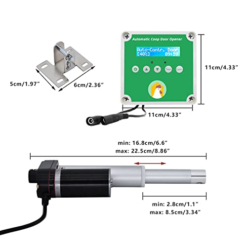 NEYOMID Automatischer Hühnerstall,Neuester Power-Off Memory LCD Timer und Lichtsensor Hühnerstall Türöffner… – Bild 8