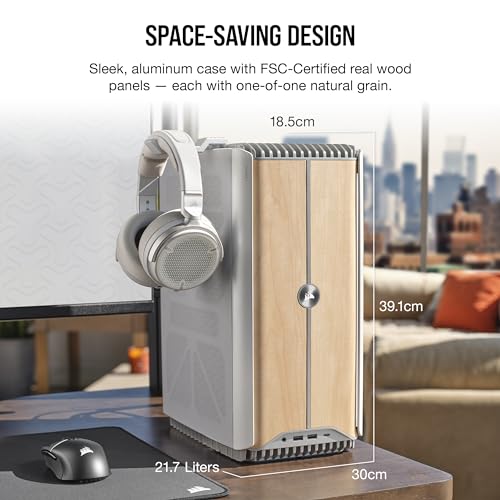 Image of Corsair ONE i500 Gaming PC - Liquid Cooled Intel Core i9 14900K CPU - Liquid Cooled NVIDIA GeForce RTX 4080 Super GPU - 32GB Vengeance DDR5 Memory - 2TB M.2 SSD - Wood Bright