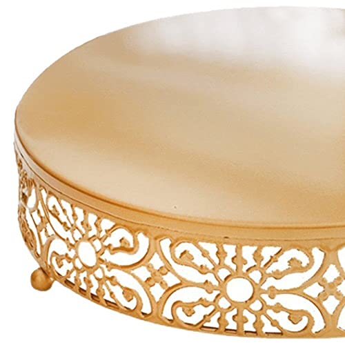 Pâte à gâteau de desserts stable avec ce support rond en métal de 12 pouces - 7
