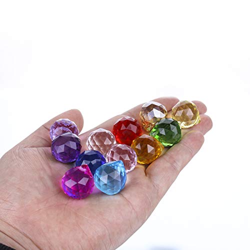 H&D HYALINE & DORA 20mm Multi-Color K9 Crystal Glass Feng Shui Faceted Decorating, Pack of 12 - Image 5