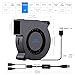 Wathai 50mm x 15mm USB Blower Fan 5V 5015 Brushless Cooling Fans with Variable Speed Controller for Laptops, Helmets, and DIY Projects 2 Pack