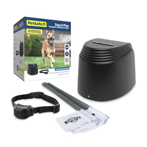PetSafe Stay & Play Dog and Cat Wireless Fence – Above Ground Electric Pet Fence – from the Parent Company of INVISIBLE FENCE Brand