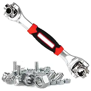JIAVAXA Tiger Wrench Universal 48 in 1 Socket Wrench Multifunction Wrench Tool with 360 Degree Rotating Head, Magnetic Spanner Tool for Home and Car Repair Tool Works