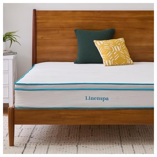 Linenspa 10 Inch Memory Foam and Innerspring Hybrid Mattress - Medium Feel - Queen