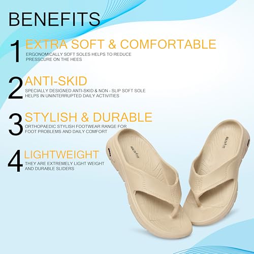 Image of HEALTH FIT SUPER SOFT Women's Flip-Flops Women's & Girl's Slippers | Comfortable & Lightweight | Soft Foot Massager | OUT Door & IN Door Flip-Flops Slipper INDIGO