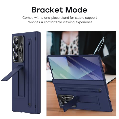 Coque Samsung Z Fold 7 pour éviter les rayures d'écran avec support béquille bleu - 5