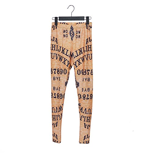 Image of QZUnique Leggings for Women, Halloween Full-Length Printed Legging Footless Elastic Yoga Pants, Regular and Plus Size