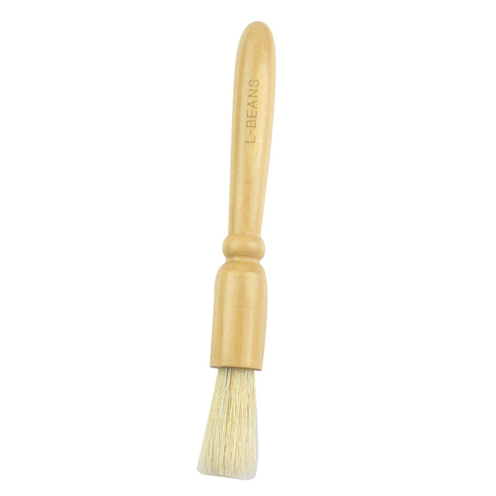Set Accessori Caffè: Spazzola In Legno Con Setole Naturali Per Macinacaffè + Misurino Cucchiaio In Acciaio Inox Con Clip Richiudi-Sacchetto