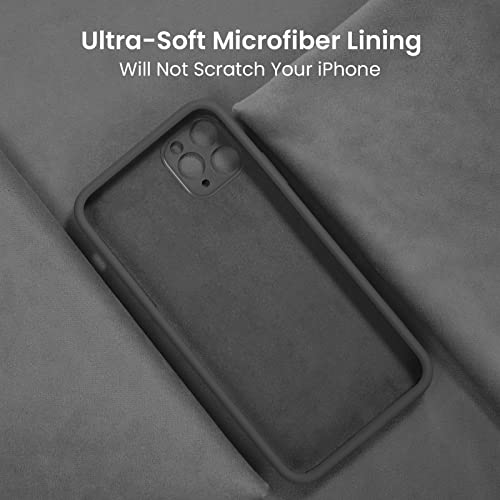 Image of FireNova Designed for iPhone 13 Pro Max Case, Silicone [Camera Protection] Phone Case, Soft Anti-Scratch Microfiber Lining Inside, 6.7 inch, Space Gray