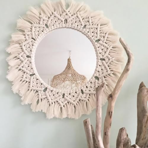 Miroir mural en acrylique beige pour chambre et bureau - 8