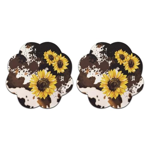 Portavasos para carro con diseño de girasol miniatura 2
