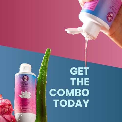Image of Yu n Me Dryness Control Intimate Wash for Women | 200ml Feminine Hygiene Cleanser | Lotus & Rose Geranium Extracts | pH Balanced Vaginal Dryness Relief | Dermatologically Tested | Paraben & Sulfate Free | PO2