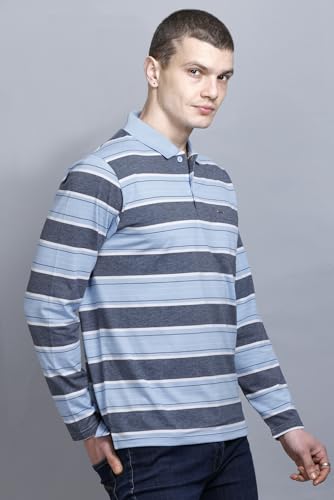 Image of Full Sleeve Polo T Shirt for Men Cotton with Pocket and Collar - Regular Fit Tshirt