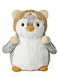 Aurora Pompón de peluche de pingüino de 9 pulgadas de World (sombrero marrón)