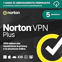 Norton VPN Plus 2025 | 5 Dispositivo | 1 Anno | Codice d'attivazione via email