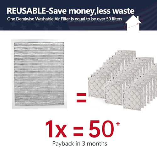 Image of MERV 8 24x30x1 Lifetime Air Filter, Washable Electrostatic Aluminum AC /HVAC Furnace Filter, Reusable Permanent Air Filter,Easy to Clean, Healthier Home or Office(Actual Size:23.75x29.5x0.86)