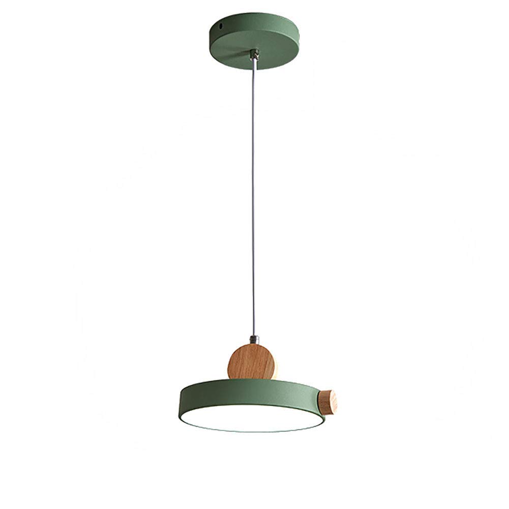 Lámpara de araña en madera y hierro forjado blanco luminaria de suspensión con LED regulable 8