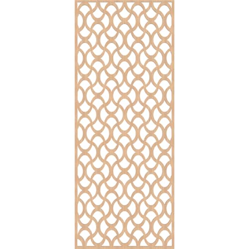 Image of Resort Decorative Pierced Fretwork Wood Wall Panels, 21 3 /8 inchW x 54 3 /8 inchH x 1 /4 inchT, Hickory