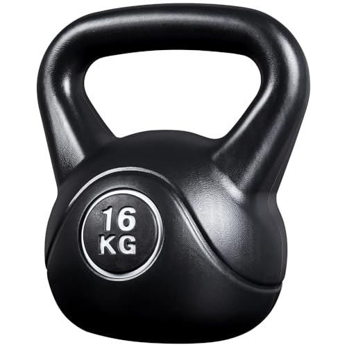 Yaheetech Kettlebell de Hormigón 16 kg Pesa Rusa Culturismo en Casa Gimnasio Deporte Interior Exterior