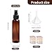 YEUIKERR 36 Pack Amber Plastic Spray Bottles 4 oz Small Spray Bottle Plastic Fine Mist Spray Empty Bottle, Amber 4 oz Spray Bottles Bulk for Travel, Essential Oils