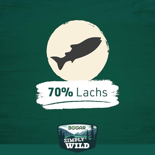 Bogar – Simply Wild – Katzenleckerlis als Ergänzung zur Katzenfutter – Schmackhafte Katzensnacks mit Lachs – Leckereien für Katzen zur optimalen Katzenpflege – In Form von leckeren Häppchen – 60 g