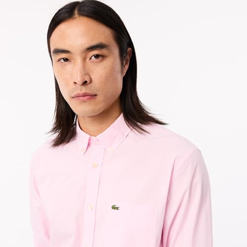 Image of Lacoste Regular Fit Gingham Poplin Shirt