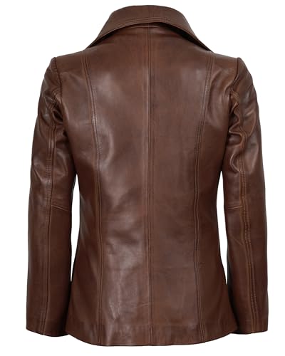 Image of Blingsoul Womens Real Leather Jacket - Asymmetrical Leather Jackets for Women