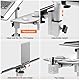 Warmiehomy Höhenverstellbarer Schreibtisch Laptoptisch mit Rollen Computertische mit Maustablett Mobiler Beistelltisch mit Stifthalter Klappbarer PC Tisch Study Table für Home Office,Bett,Sofa Weiß