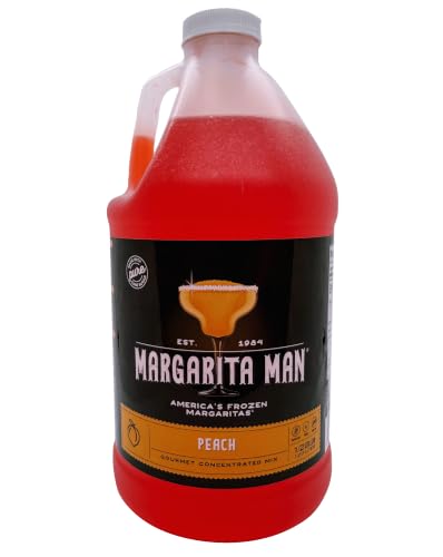 Margarita Man Peach Mix | Peach Daiquiri, Peach Bellini, Peach Margarita | 64oz bottle, makes 70 drinks | Slushes | Bars, Restaurants, At Home | Pure Cane Sugar