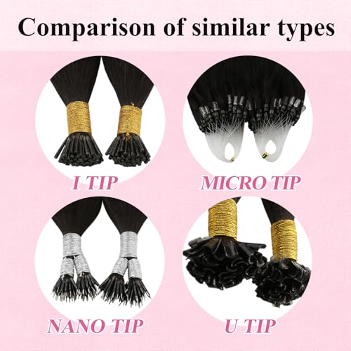 Image of YoungSee Micro Loop Hair Extensions Real Human Hair Brown Microlink Hair Extensions Human Hair Dark Brown Balayage Bead Hair Extension Real Hair 18 Inch Ombre Micro-Bead Hair Extension Soft 57g 50s