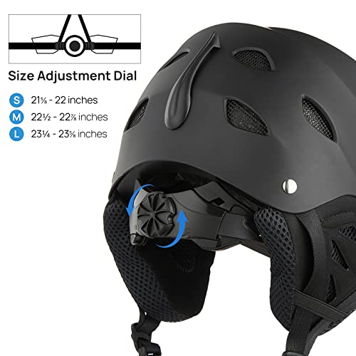 ILM Ski & Snowboard Helmet for Adult Men Women, Youth & Kids Snow Sports Snowboarding Helmets Goggles Compatible Model S1-17 - Image 3