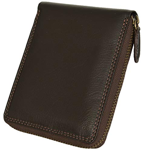 VISCONTI Heritage Colection Camden Zip Around Leather Wallet RFID and Tap and Go HT14 (Chocolate)2
