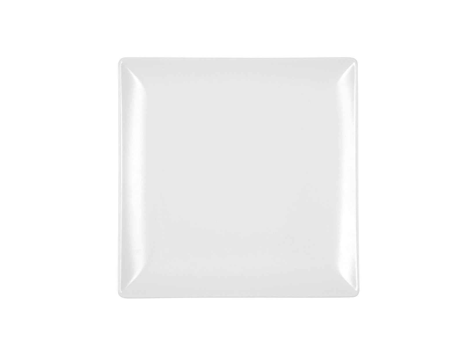 6 Boston White Stoneware Plates 18x18 H&H
