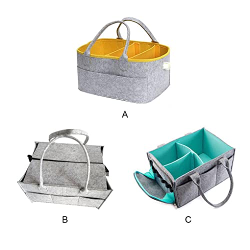 WUIOAUSXN Saco de fraldas de feltro organizador de bebê compartimentos de armazenamento de berçário