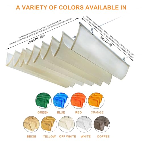 Voile d'ombrage de vague rétractable avec kit de montage