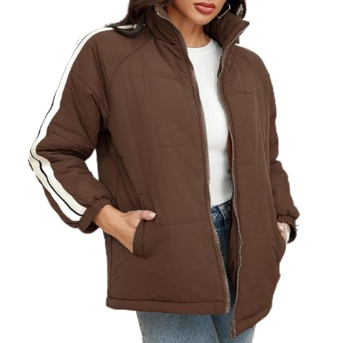 Veste chaude à col montant contre le froid pour femme active