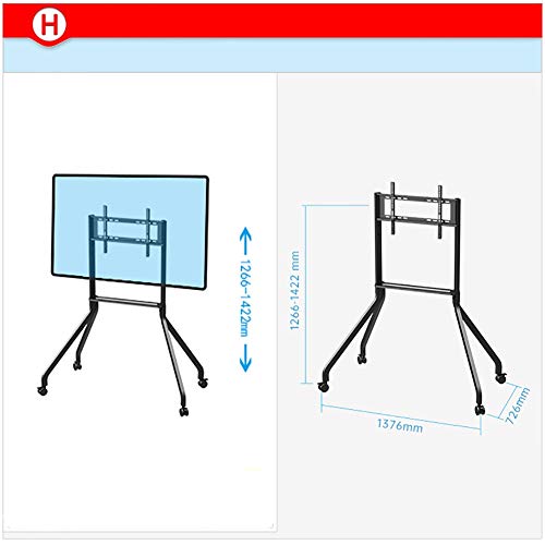 Soporte de piso móvil para TV de 42 a 65 pulgadas negro miniatura 2