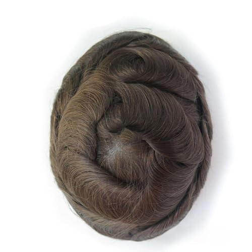 Postiche en cheveux humains pour hommes actif avec densité 130% brun