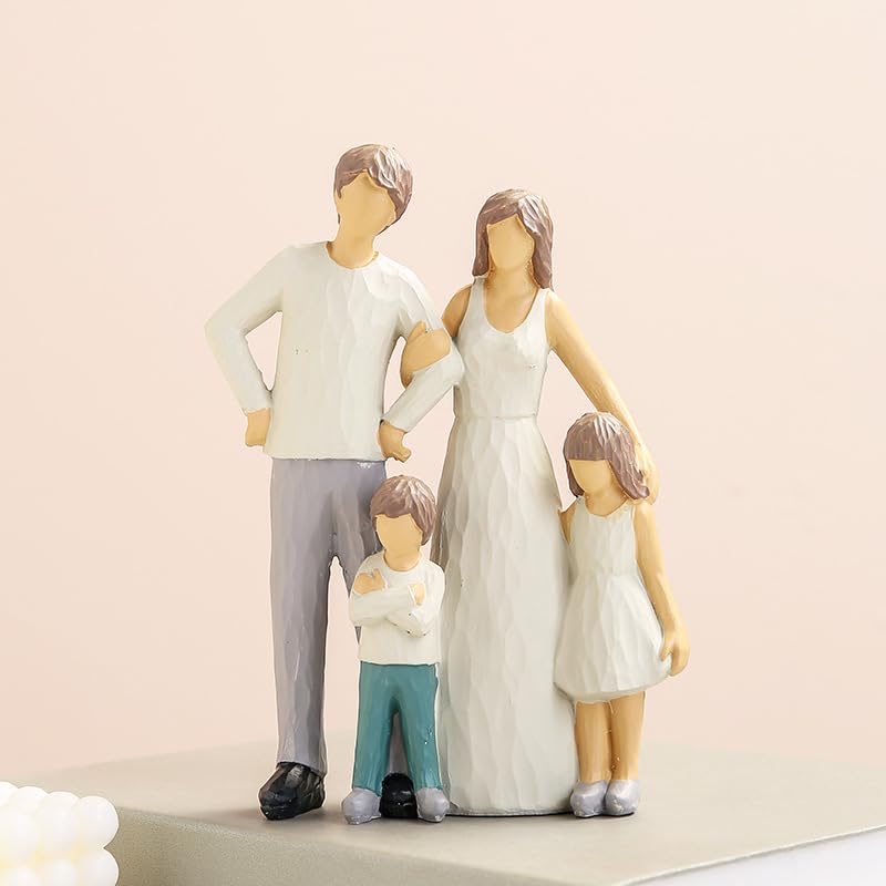 Figurines de famille en résine salon moderne et étagère de table